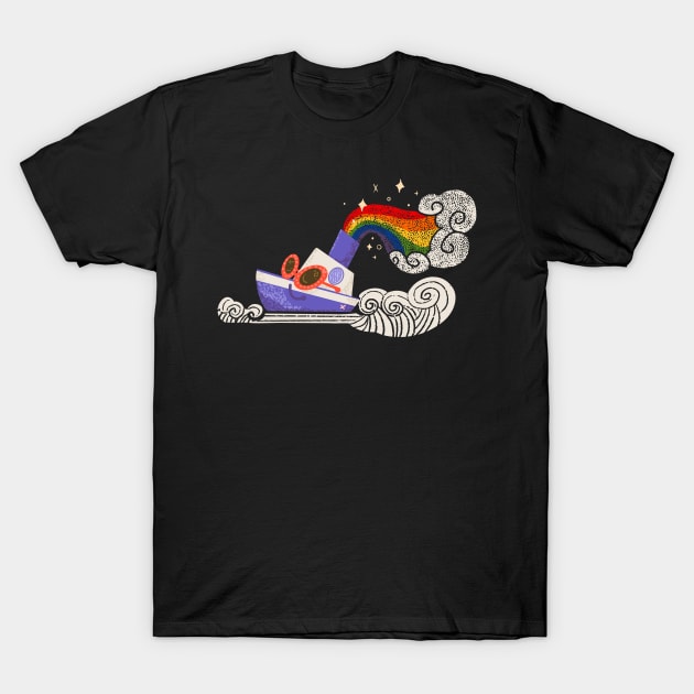 Rainboat T-Shirt by Fluffymafi
